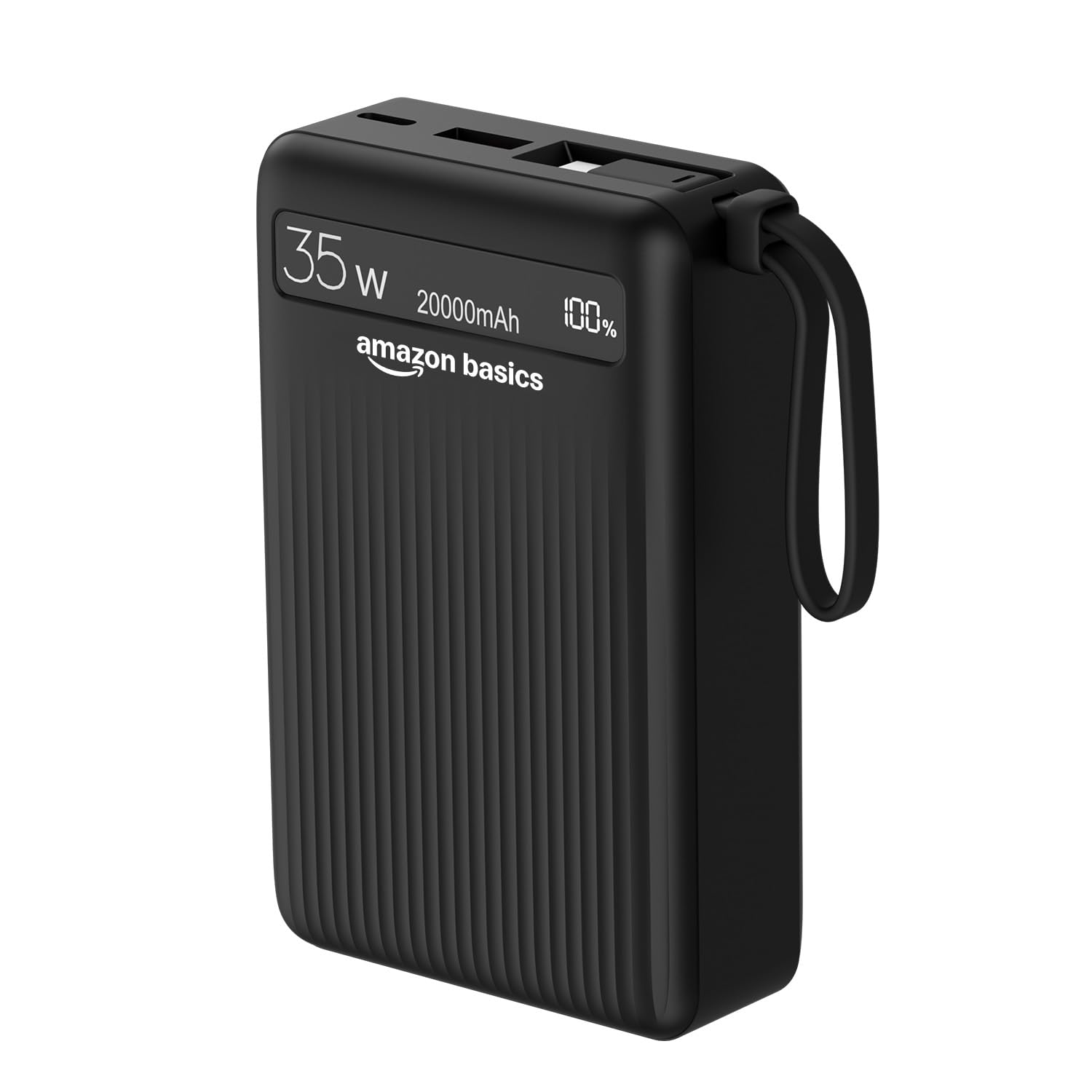 Amazon Basics 20000mAh 35W Fast Charging Power Bank, Black - Image 1