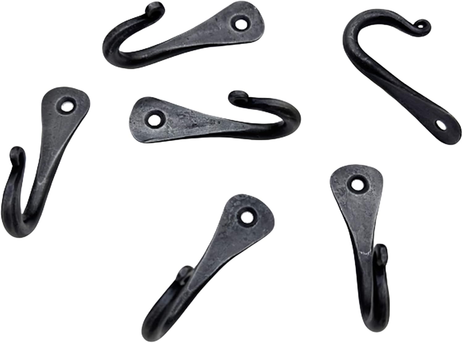 Hand Metal Wall Hook Set of 6 Pcs Wrought Iron Wall