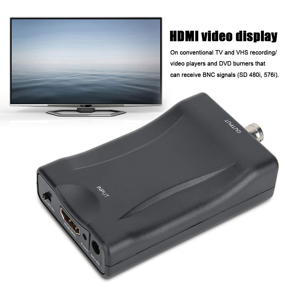 Adattatore da HDMI a BNC, Supporto Formati PAL NTSC, Adattatore Video da HDMI a BNA, con Uscita da 3,5 Mm, per TV, DVD