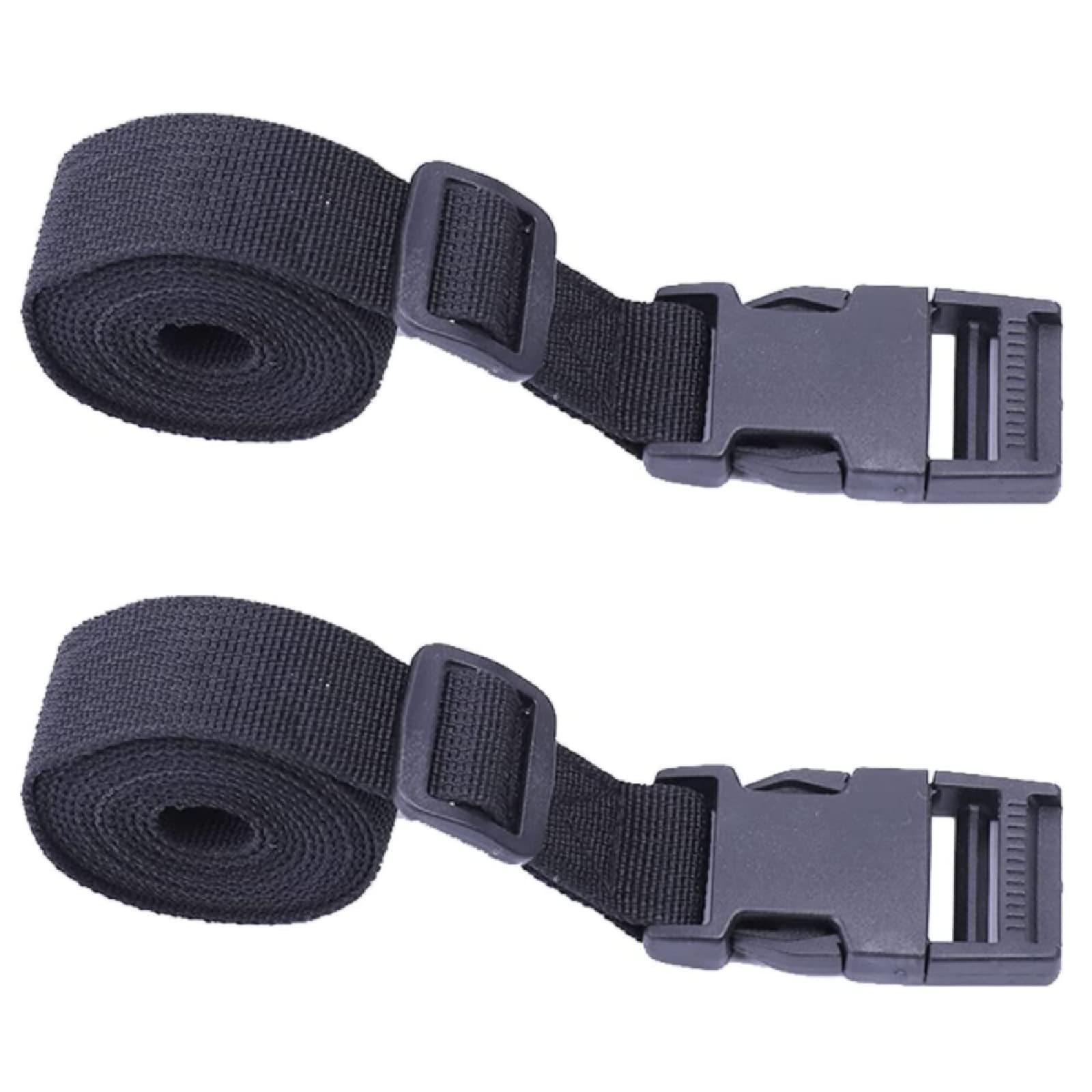 Correa de nailon ajustable de 25 mm con hebilla negra para mochila de 1,5 metros