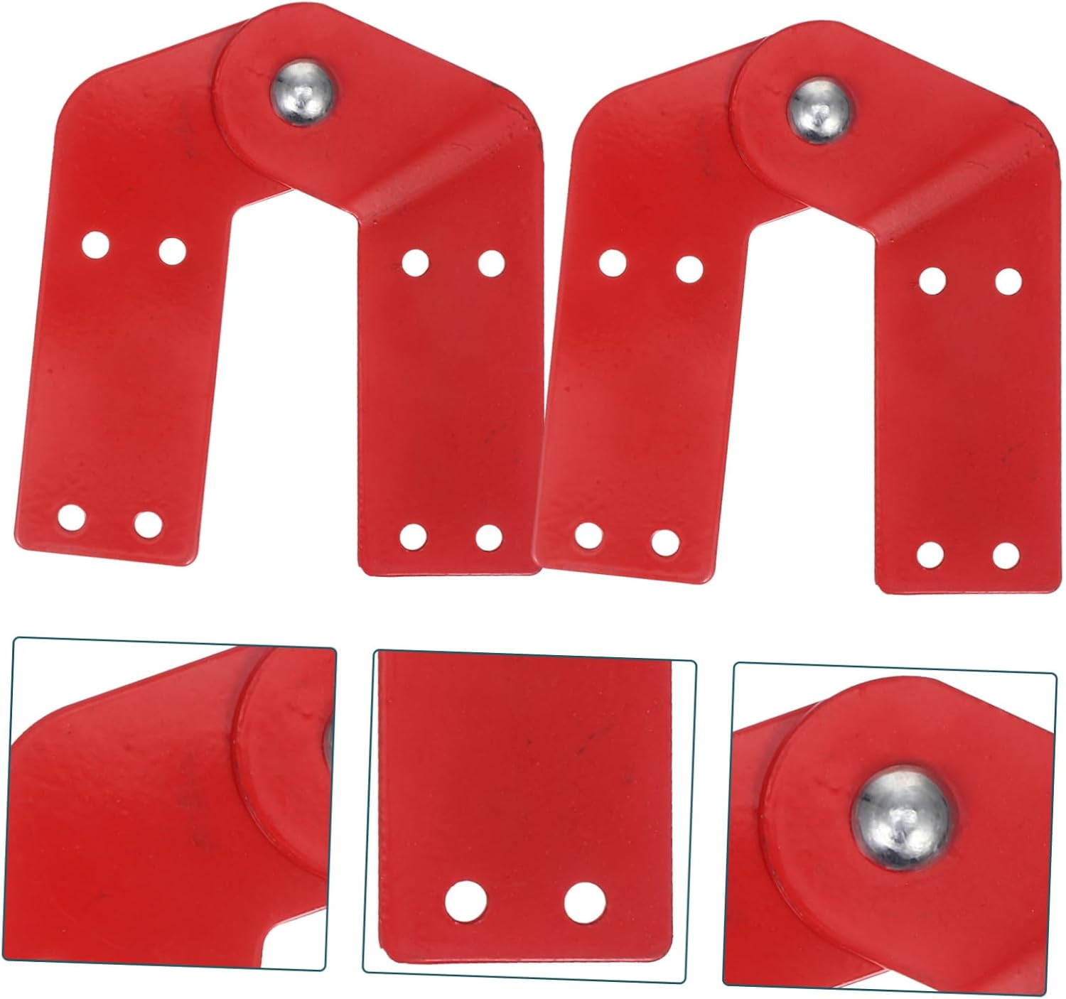 2pcs Galvanized Steel Ladder Hinge Kit Attic Ladder Hinges Replacement for Single Double Telescopic