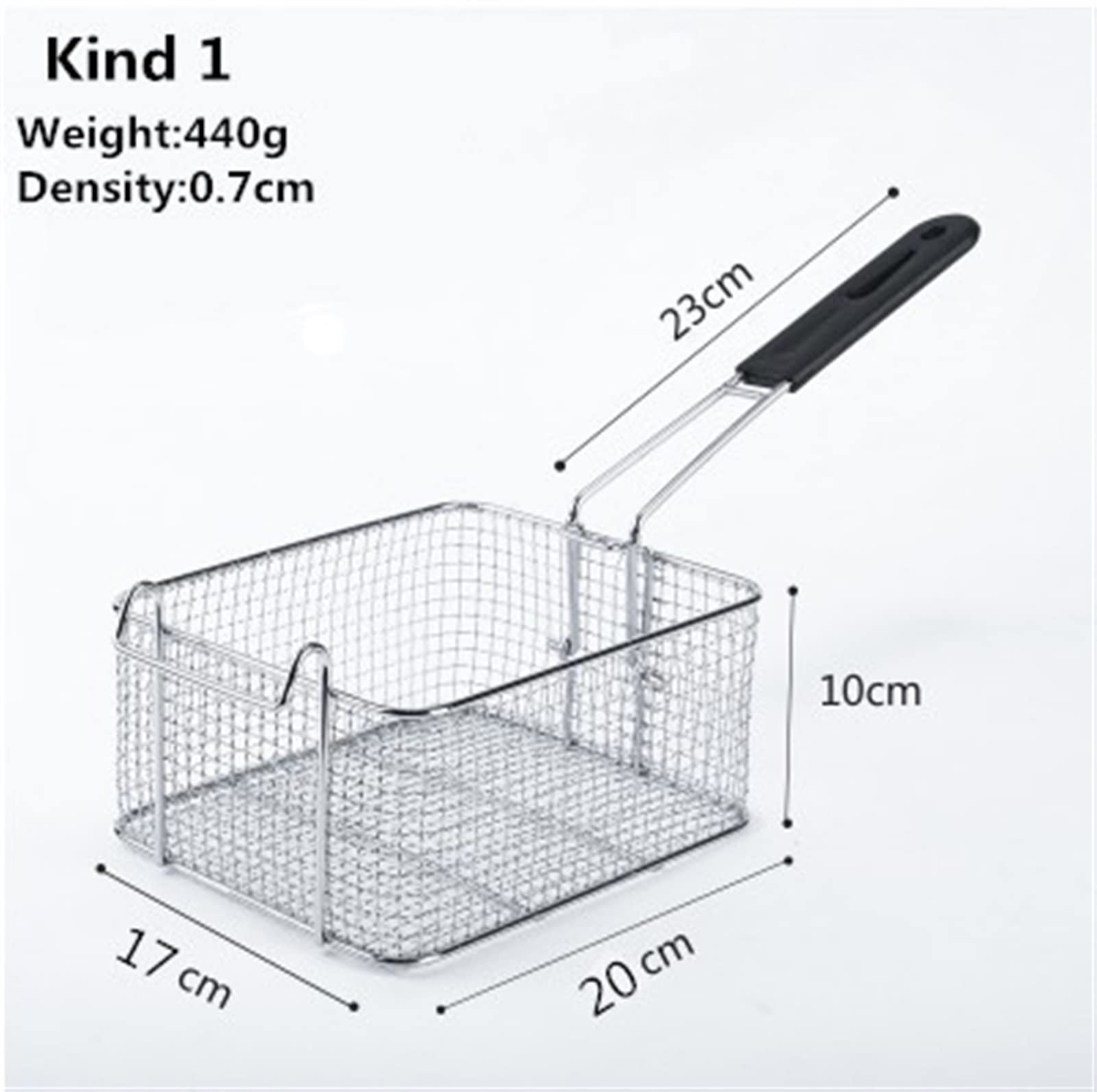 Colino in acciaio inox Mestolo 1 PZ Schermo friggitrice in acciaio inox cornice patatine fritte telaio quadrato filtro a rete crittografare colino colino a forma di frittura fritto cestino in rete