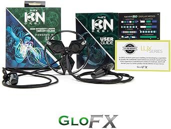 GloFX Clear Ion 3 LED Orbit - Light Orbit Rave Orbital Round Circle - Zero Rattle