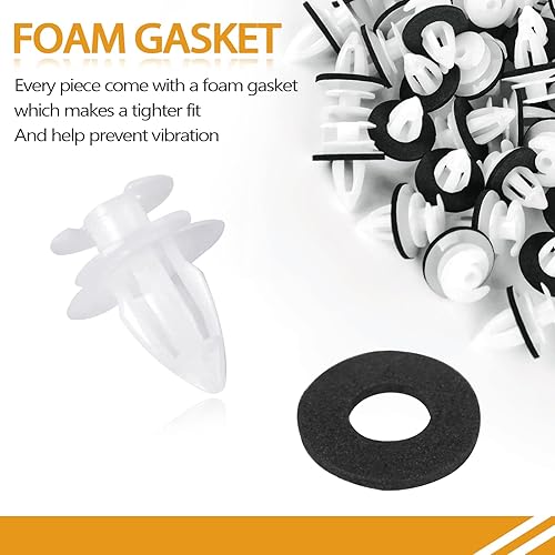 Miniatura 7 de Xislet 120 clips de retención para panel de moldura de puerta compatibles con BMW 3 5 7 Series E36 E34 E38 E39 M3 X1, X3, X4, X5, X6 Reemplazar