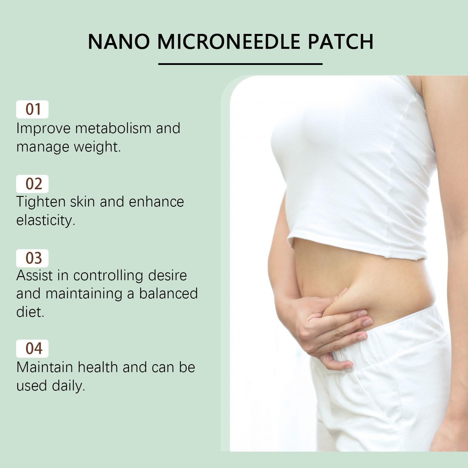 Parche Slim & Firm de Cafeína, L-Carnitina y Retinol - Tecnología Nano para reafirmar, refinar la silueta y estimular el metabolismo