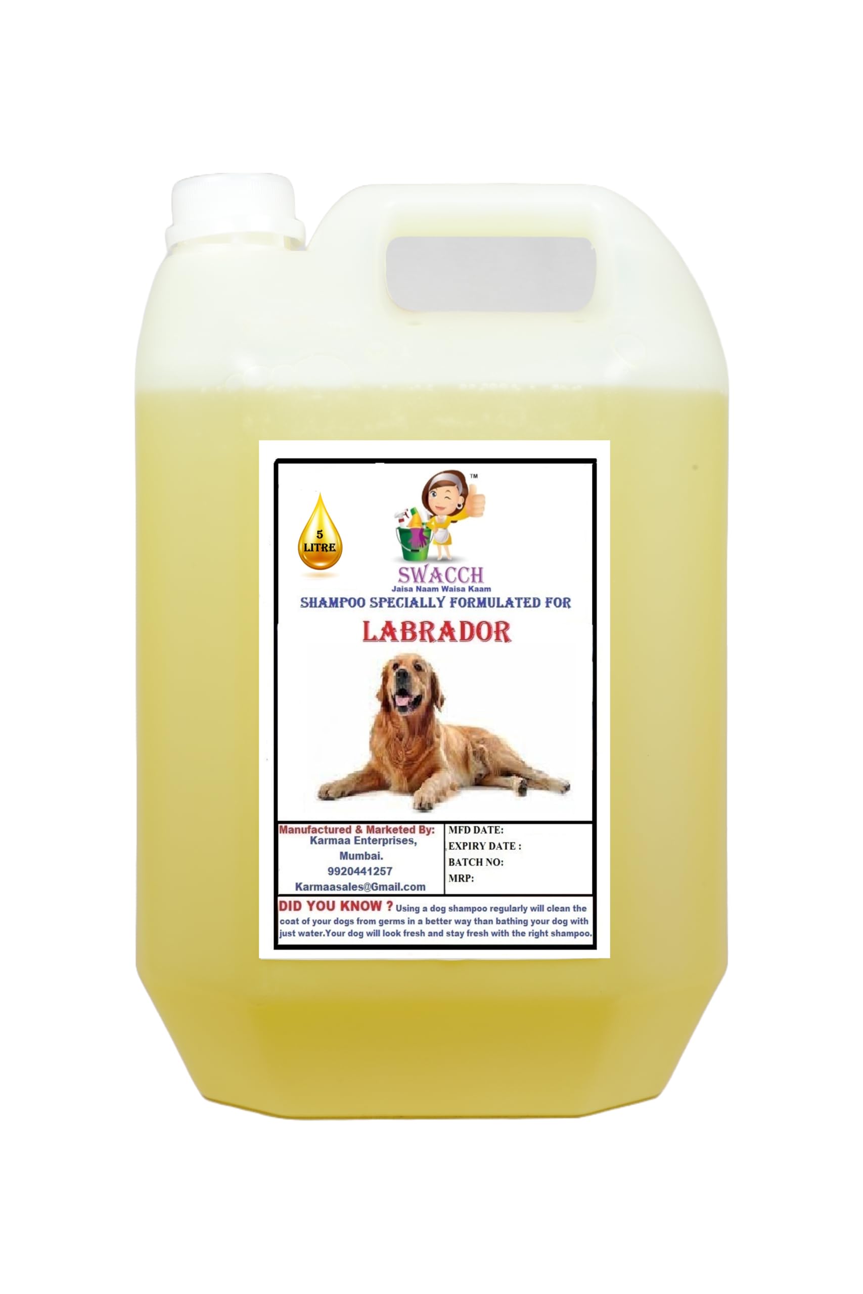 SWACCH Shampoo Specially FORMULATED for Labrador (5 Litre) Lemon (B0BTHWQFQX) Amazon Price History, Amazon Price Tracker