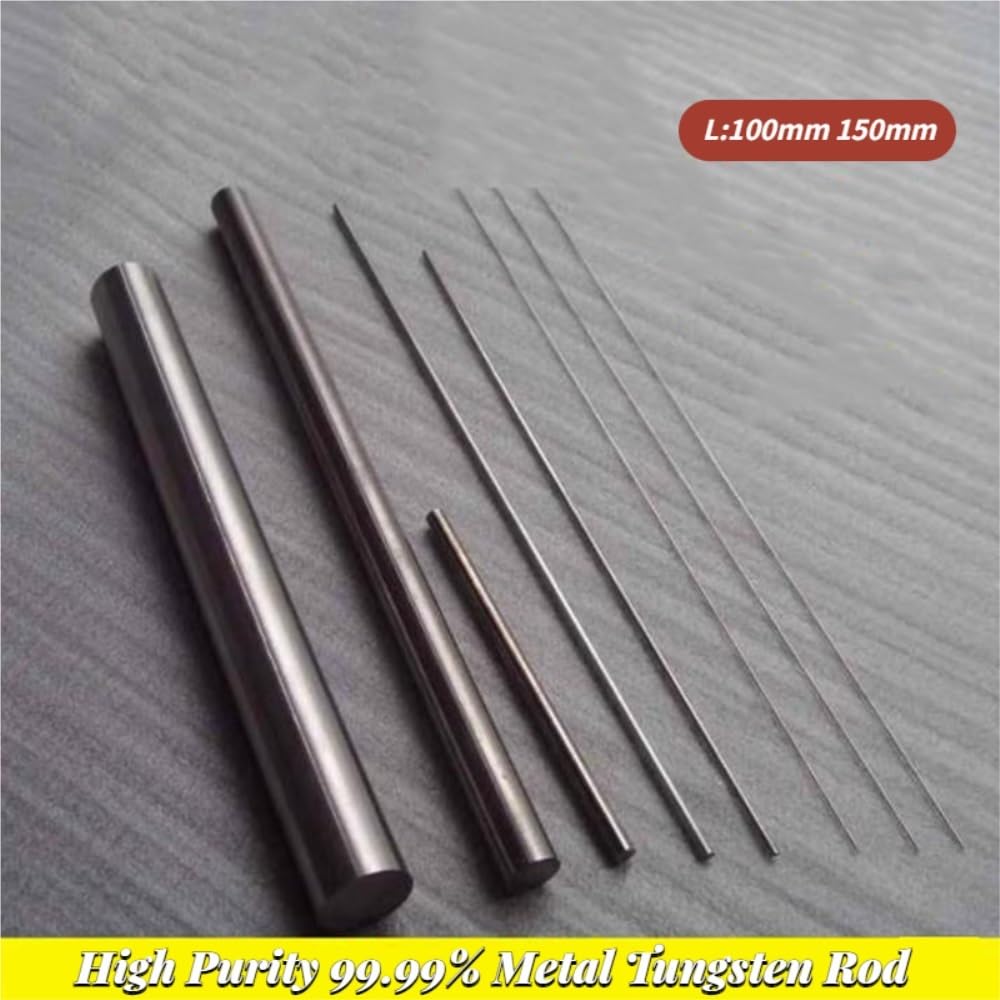 1 pièces tige de tungstène haute pureté 99.99% tige de tungstène en métal diamètre 0.25-20mm barre de tungstène ronde for la recherche scientifique(9mmx100mm)