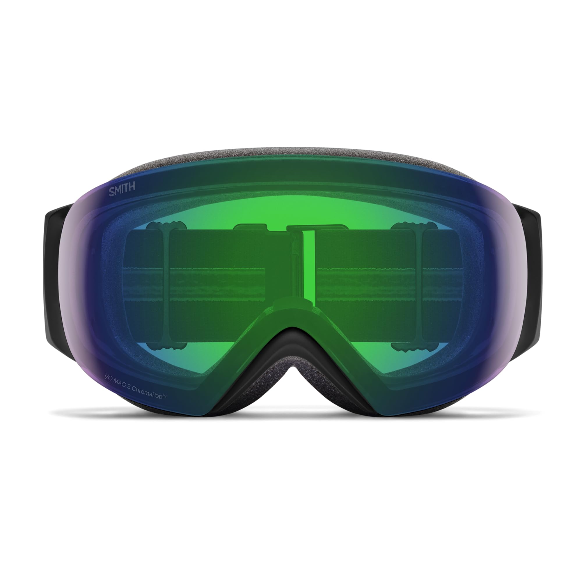 Smith I/O MAG S - Maschera da neve (nero, specchio verde ChromaPop Everyday + lente bonus)