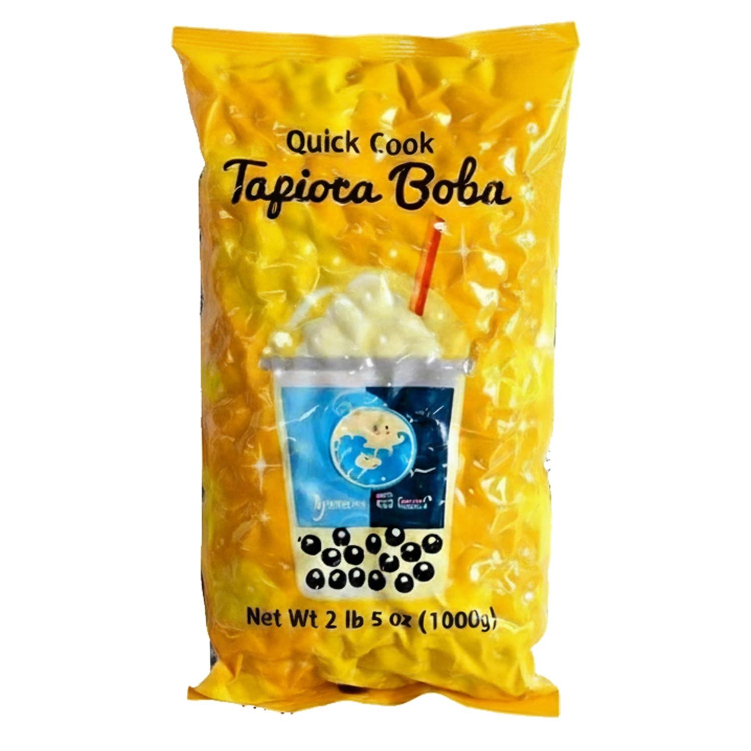 Black Tapioca Boba Pearls for Bubble & Milk Tea Unsweetened - 2.2 Lbs 20-30 Servings - Premium Chewy Black Tapioca Boba Bubbles For Beverages & Dessert Toppings For Pro Tea & Coffee Shops & Home Use