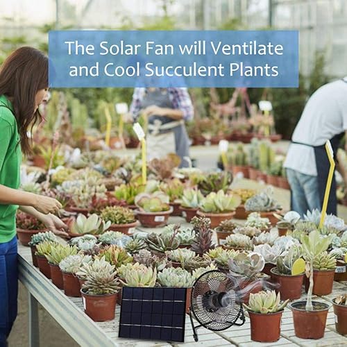 Miniatura 5 de Mini ventilador portátil alimentado por panel solar USB de 5.2 W para ventilación de refrigeración al aire libre hogar viajes navegación pesca