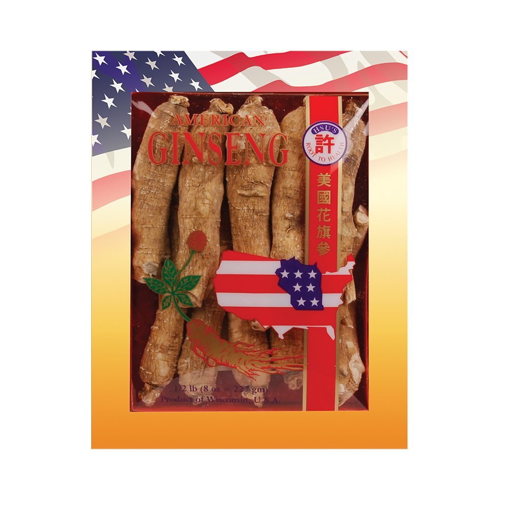 SKU #0099-8, Hsu's Ginseng Long Jumbo Cultivated American Ginseng Roots (8 oz = 227 gm/Box), 099-8, 099.8