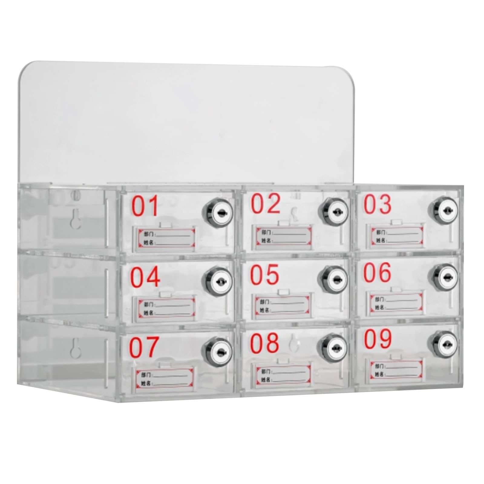 Casillero de almacenamiento para teléfonos de 9 a 40 ranuras – Caja organizadora de escritorio con cerradura para la gestión de dispositivos móviles de empleados de escuelas, fábricas y oficinas (9