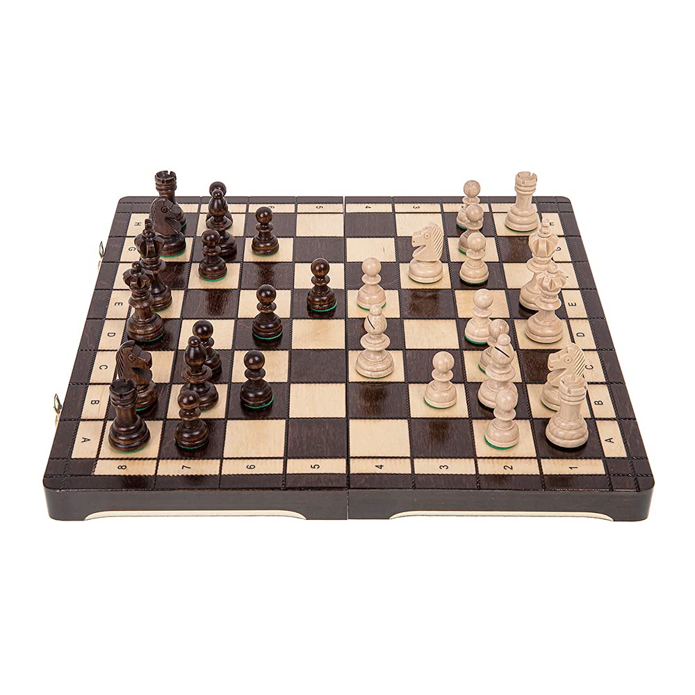 Square - Echecs en Bois - OLYMPIADE - 35 x 35 cm - Échiquier & Pièces d'échecs