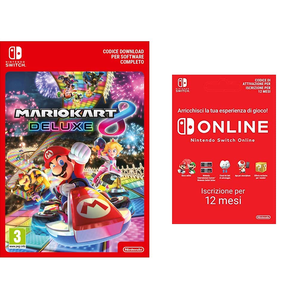 Nintendo Mario Kart 8 Deluxe Codice download & 365 Giorni Switch Online Membri (Individual) Codice download