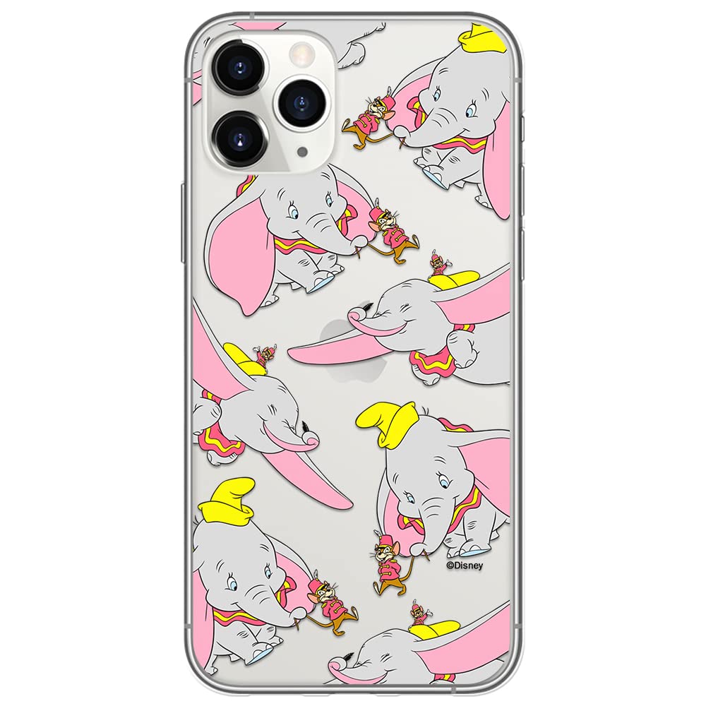 ERT GROUP mobile phone case for Iphone 11 PRO MAX original and officially Licensed Disney pattern Dumbo 016 optimally adapted to the shape of the mobile phone, partially transparent
