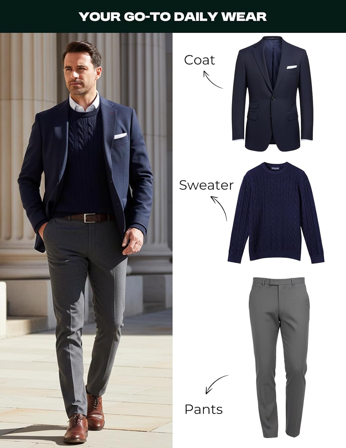 PJ PAUL JONES Mens Sweaters Casual Cable Knit Pullover Sweater Crewneck Twist Sweaters - Image 5