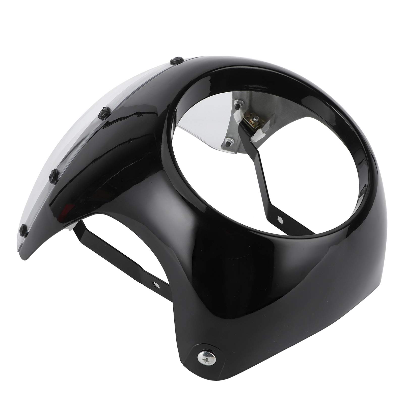 Parabrezza Universale Per Moto - Deflettore Nero Per Fari 5-7 Pollici, Facile Montaggio - Foto 9