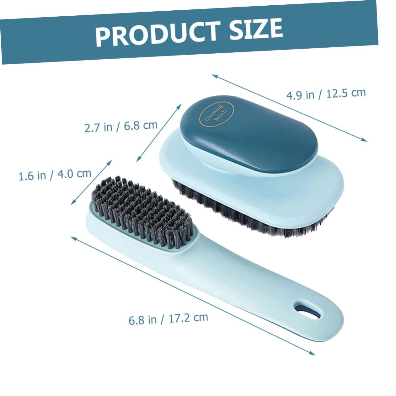 Healeved 3 Sätze Schuhbürsten-kleiderbürsten-Kombination Lappen Tücher Doppelt Reiniger Abs Badezimmer Reinigungsbürste Polieren Schlag Borste Bausatz Schaber Entwirrer Nylon 2 Stück * 3