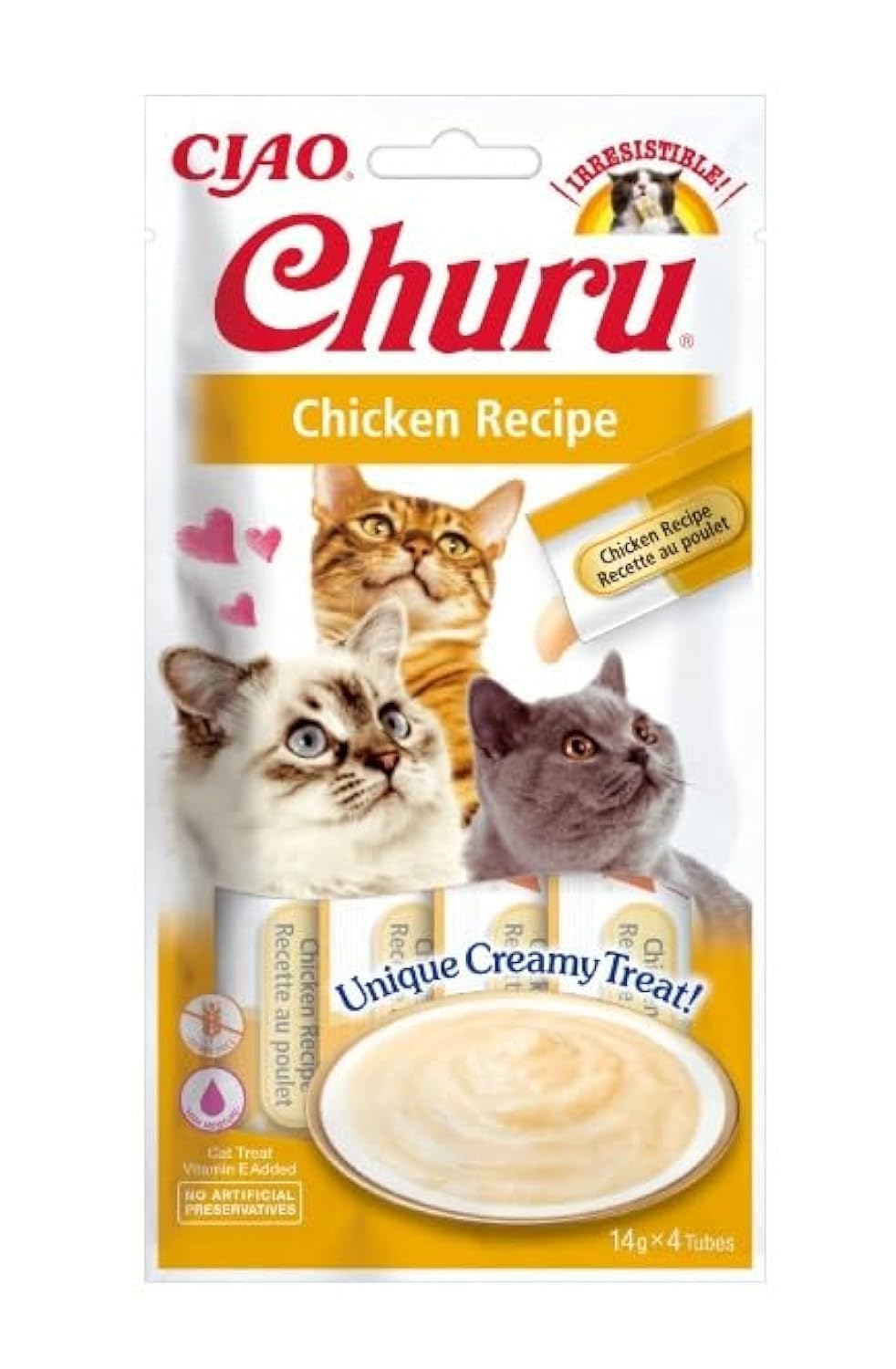 INABA Churu Gesunde Snacks für Katzen, 48 x 14 g (Huhn)
