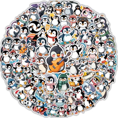 100PCS Penguin Stickers Cute Arctic Vinyl Decals for Water Bottles Laptops Scrapbooks Kids & Teens