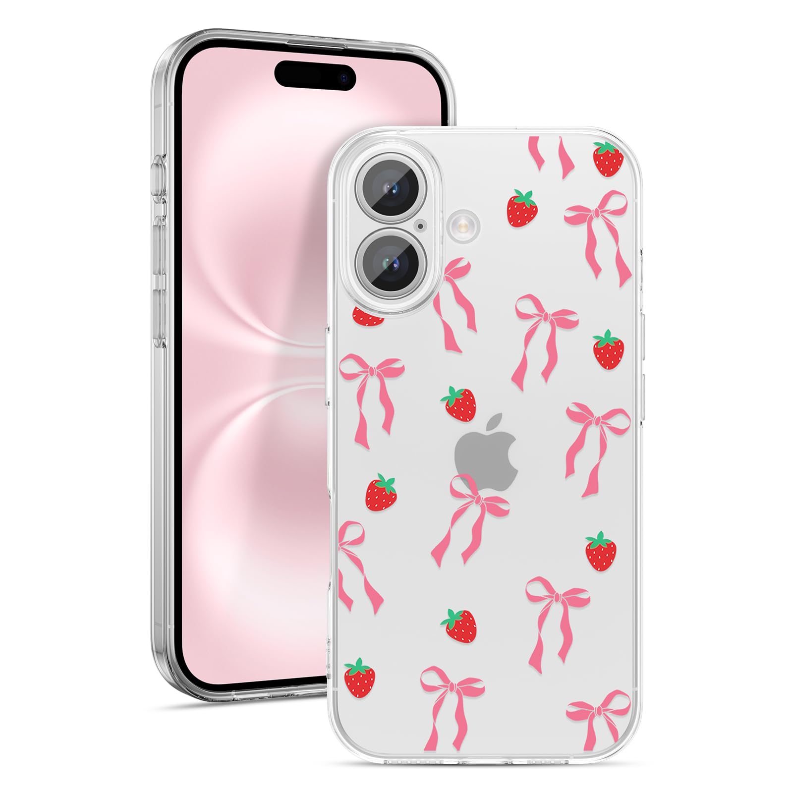 ZTOFERA Klare Hülle mit Schleife für iPhone 16 Series