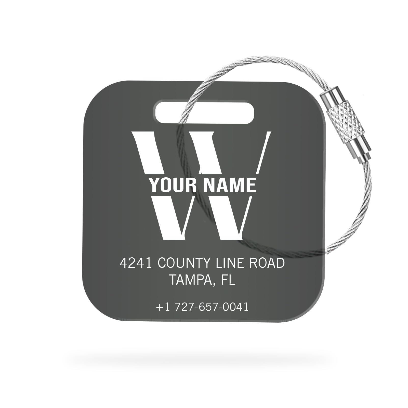 DreamyDecor Luggage Tags for Suitcases, Personalized Luggage Tags for Travel, Backpacks, Golf Bag, Custom Luggage Name Tags with Hole & Steel Loop,