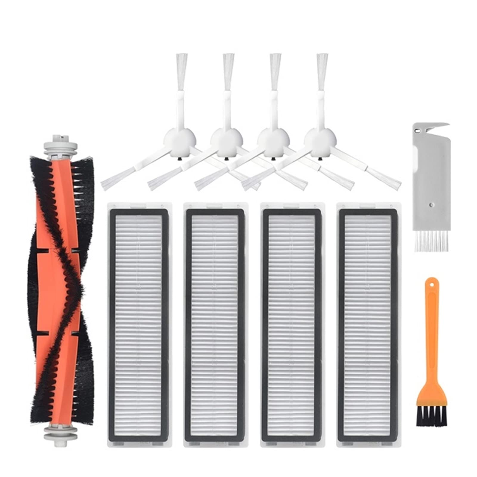 Kicici Side/Main Brush Mop Cloth Hepa Filter Compatible With XiaoMi Dreame D9 & Bot L10 Pro Trouver Robot LDS Vacuum-Mop Finder Spare Parts(Beige)