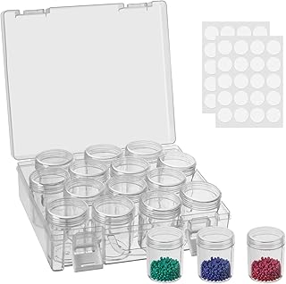 Bead Organizer, Diamond Painting Storage Box, Bead Storage Containers Portable 14 Grids Diamond Painting Boxes Plastic Organizer Diamond Storage Containers For Diy Crafts Diamond Nail Seeds (1 Pack-14Grid)