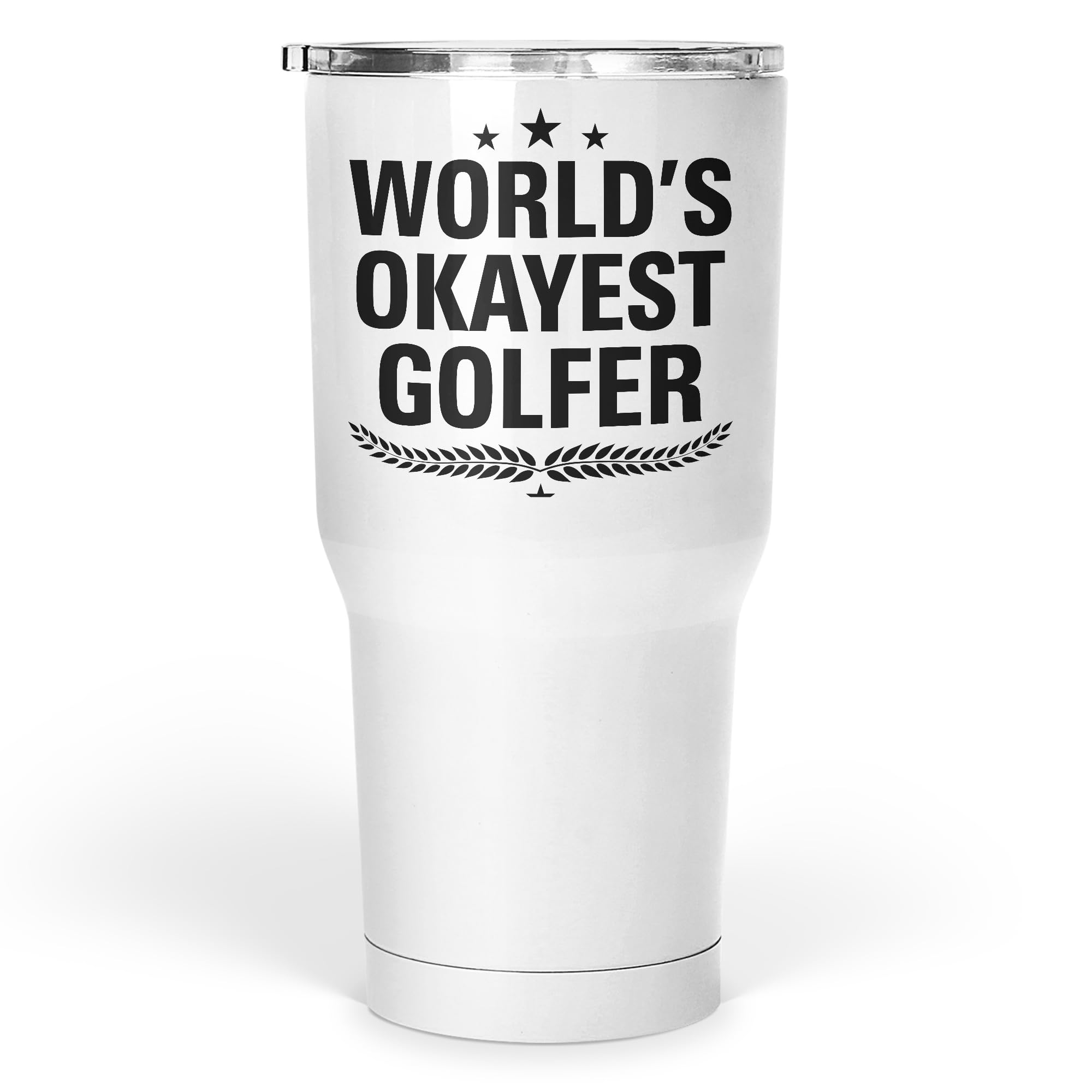 World's Okayest Golfer Tumbler, Gift for Coworker, Gift for Family Members, Birthday Coffee Tumblers for Men, Woman Fun And Unique Gift Cups, World's
