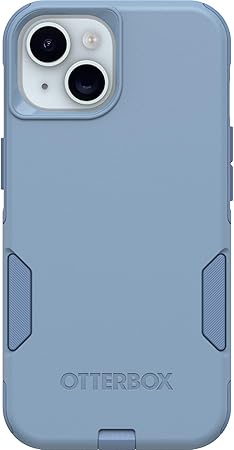 OtterBox iPhone 16e, 15, 14, & 13 Commuter Series Case - Crisp Denim (Blue), Slim & Tough, Pocket-Friendly, with Port Protection