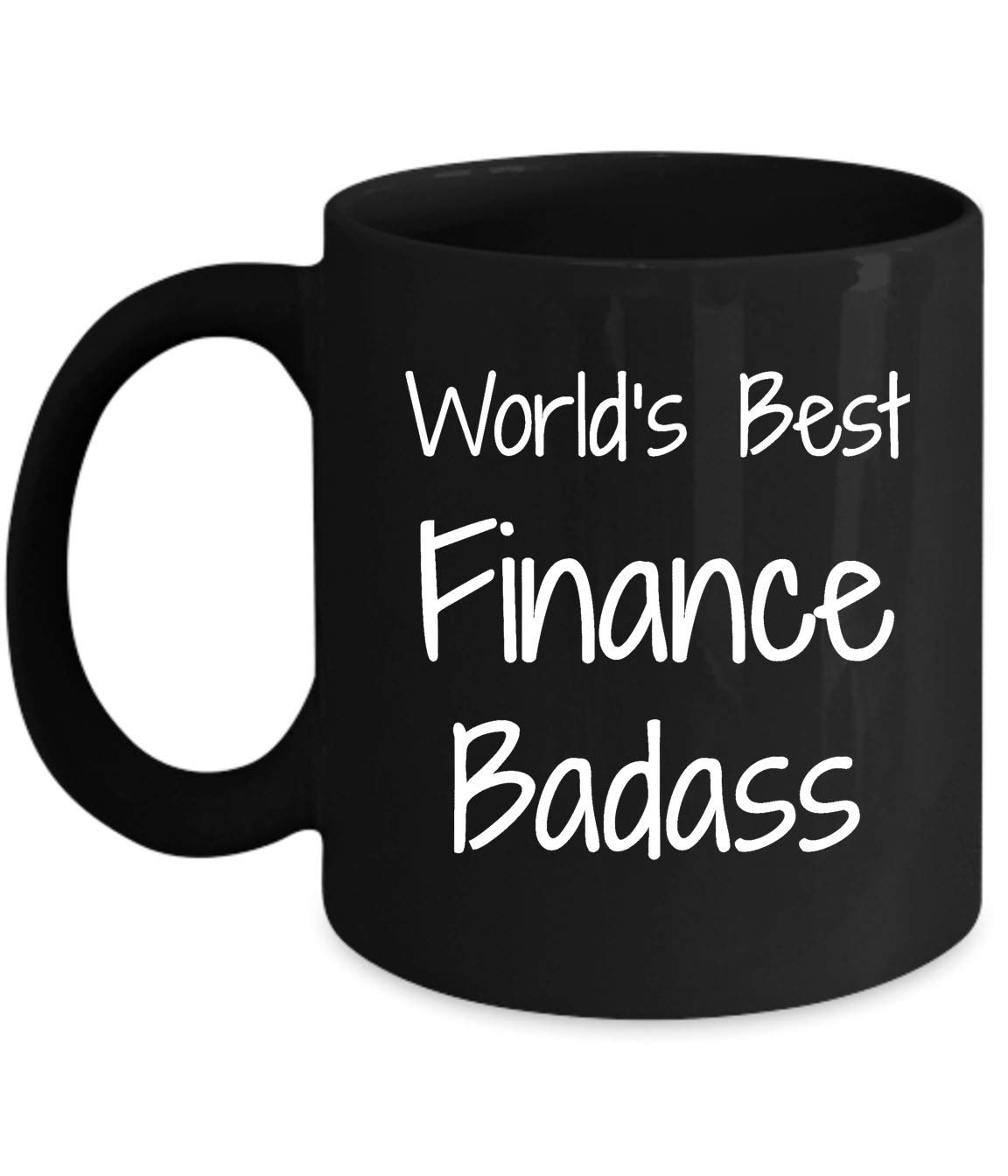 CustomLily Gift For Finance Badass - World's Best - Fun Novelty Gift Idea Coffee Tea Cup Funny Presents Birthday Christmas Anniversary Thank You Appreciation 11oz Black Mug