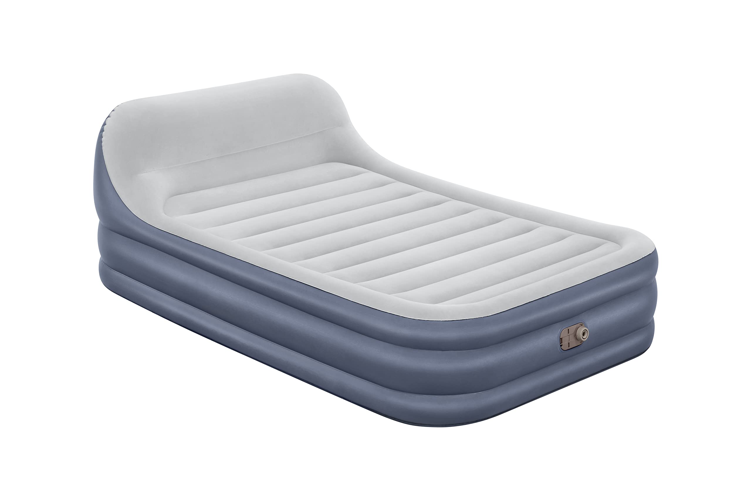 Bestway 89" x 60" x 33"/2.26m x 1.52m x 84 cm Tritech SleekFlow Headboard Air Mattress Queen Built-in AC Pump