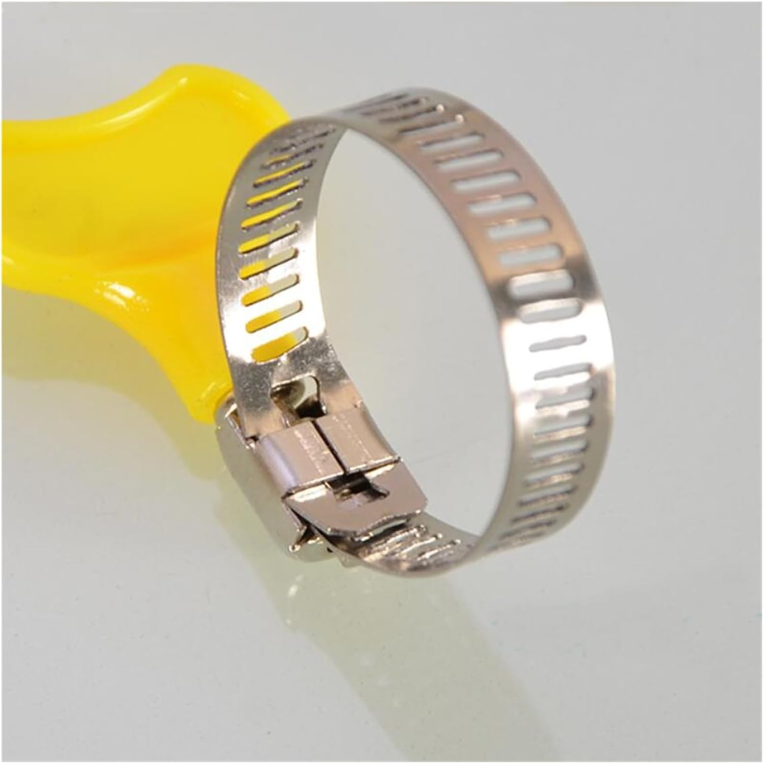 10pcs Hose Clamp Adjustable Stainless Steel Pipe Clamps with Handle Worm Gear Tightening Cable Tube Fastener Tool(10-16mm)