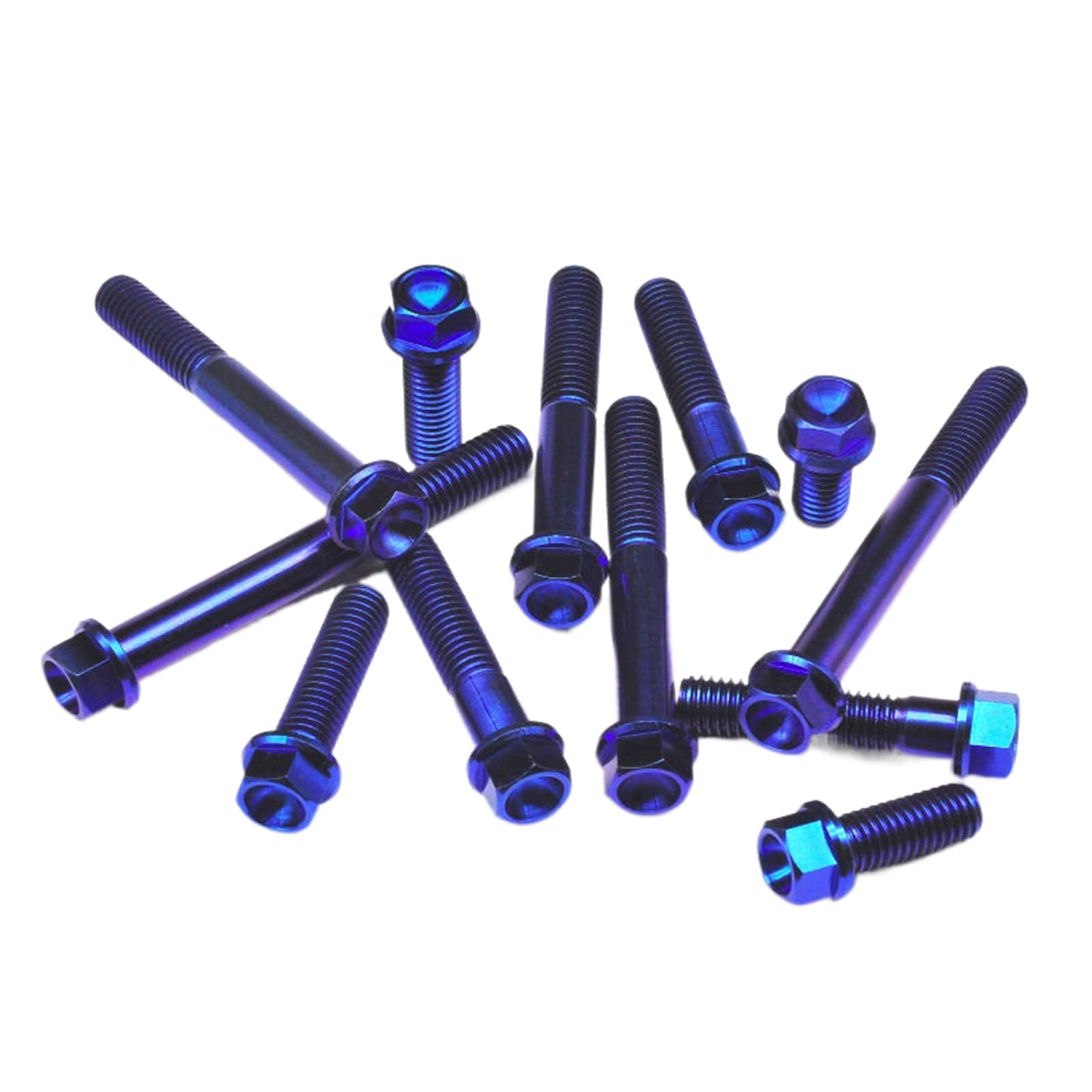 Bulloni M6x25mm In Titanio - 2 Pezzi Testa Esagonale Flangiata Con Foro Per Filo Di Sicurezza - Per Bici E Kart - Foto 4