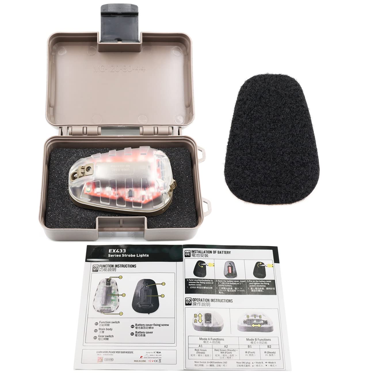 セール！FASTヘルメット用 LEDライト + IFF IR ビーコン TAN Amazon.com: LThyzszb Tactical IR Strobe Helmet Light With