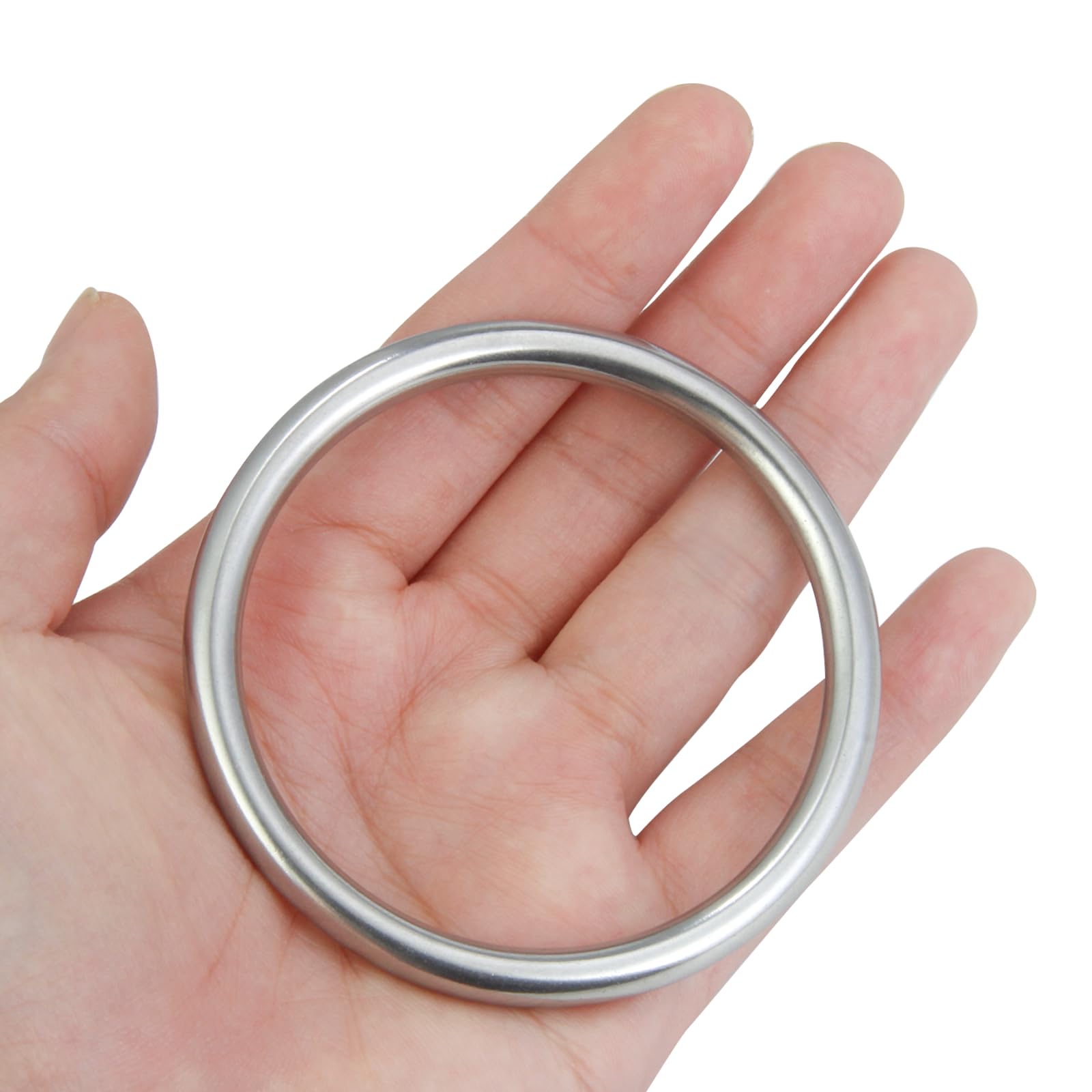 Amazon.com: 3 Inch Metal O-Ring Multi-Purpose Heavy Type Seamless Welding  304 Stainless Steel Rings Smooth Round Ring for Hanging Flower Basket  Crafts,6 x 60 mm - 2 Pack  : Industrial & Scientific
