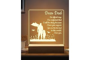 Gifts for Dad from Daughter: Engraved Night Light Dad Gift Idea