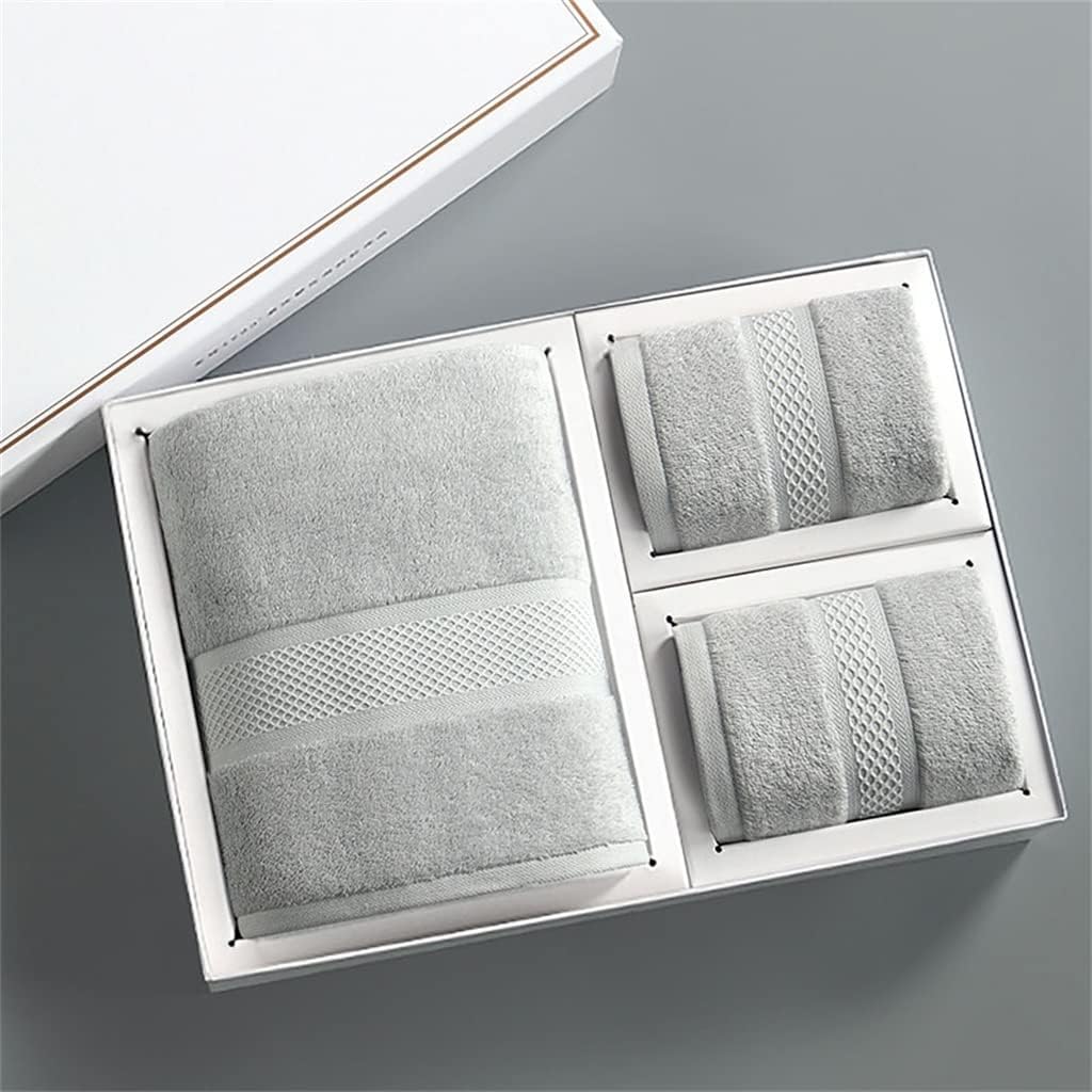 Gift Box Towel Bath Towel Three-Piece Cotton Suction Household Bath Towel Set(B 3PS)