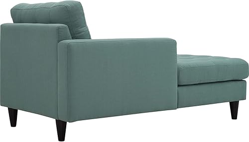 Miniatura 8 de Sofá esquinero Modway Empress, estilo de mediados de siglo, tapizado de tela en avena, Tela, Laguna