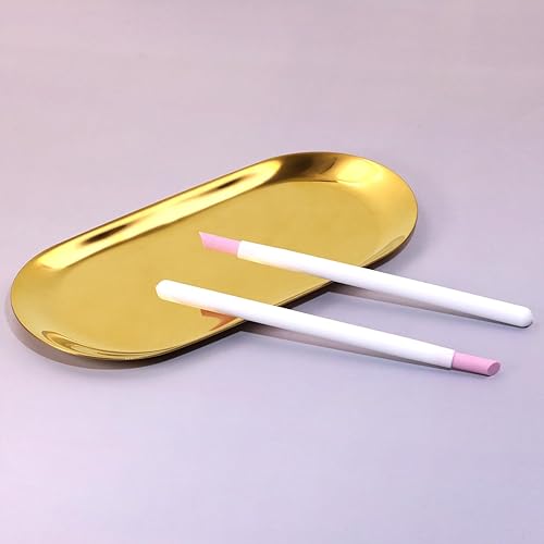 Miniatura 3 de Empujadores de cutículas de uñas con piedra pómez, mango de plástico, limpiador, removedor de cutículas, lima de uñas, manicura, pedicura,