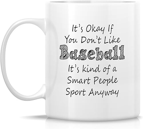 Miniatura 2 de Retreez Taza divertida de jugador de béisbol de regalo Smart People Sport Baseball Fan Coach de 11 onzas – Thank-you sarcástico motivacional