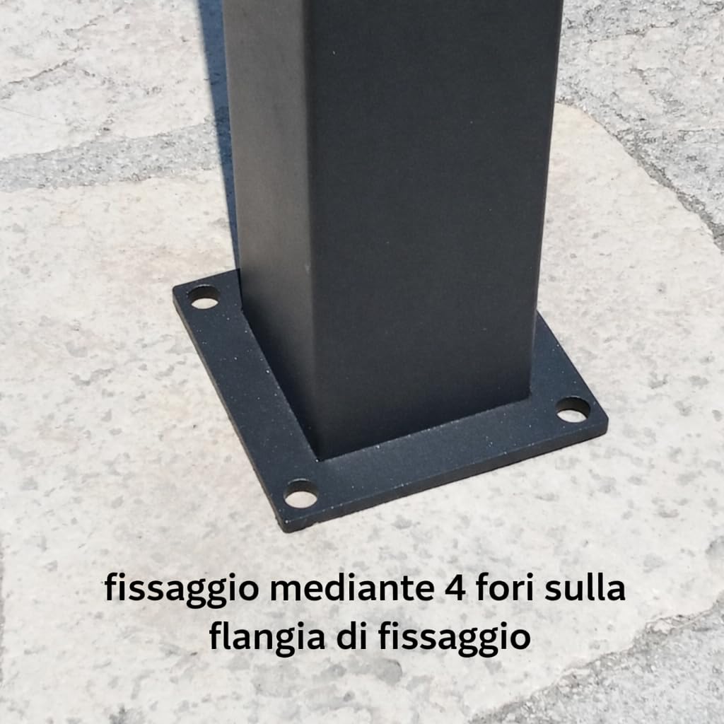 FONDERIA BONGIOVANNI | Fontaine a Colonne | Fontaine d'exterieur | Model Olimpia | en Acier Verni | sans Robinet | pour Jardin | Maison