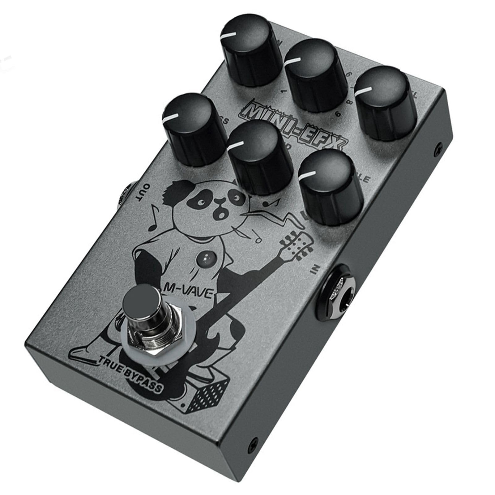 Pedał Efektów Mini Gitary Metalowa Konstrukcja 9 Tonów Zwiększ Zniekształcenia Overdrive z Ciepłymi, Jasnymi Tonami True Bypass dla Profesjonalnych Muzyków