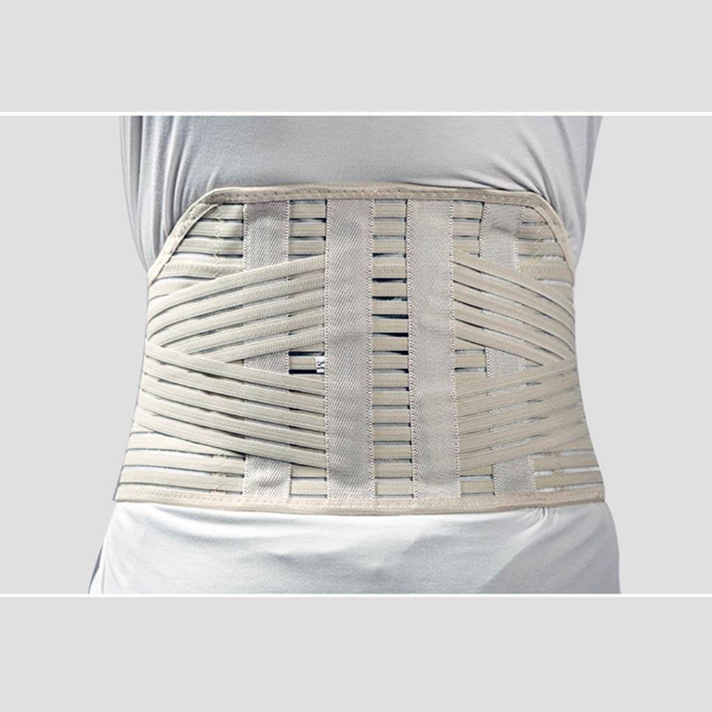 Cinturón de soporte lumbar, Espalda/Terapia magnética-Autocalentamiento-Paneles de malla ajustables y transpirables-Faja corporal-para hombres mujeres(M)