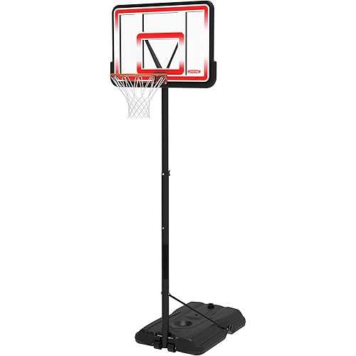 Lifetime Portable Basketball Hoop, Adjustable Height 7.5-10 Ft, 44 Inch Shatterproof Fusion Backboard, Base with Wheels