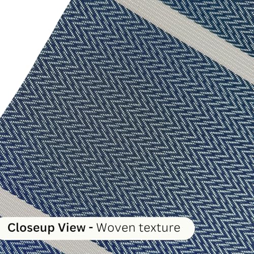Image of Livmodern Premium PVC Dining Table Mats for 4 Seater| Woven PVC Placemats | Mild Heat Resistant Mats| Wipeable & Washable Set of 4-Midnight Chevron