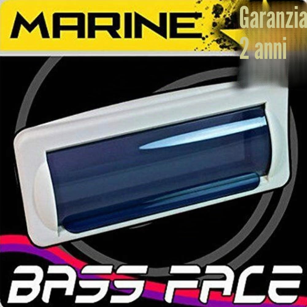 1 BASS FACE ACC.1 protezione radio per stereo marino impermeabile 1 din bass colore bianco barca gommone piscina, 1 pezzo