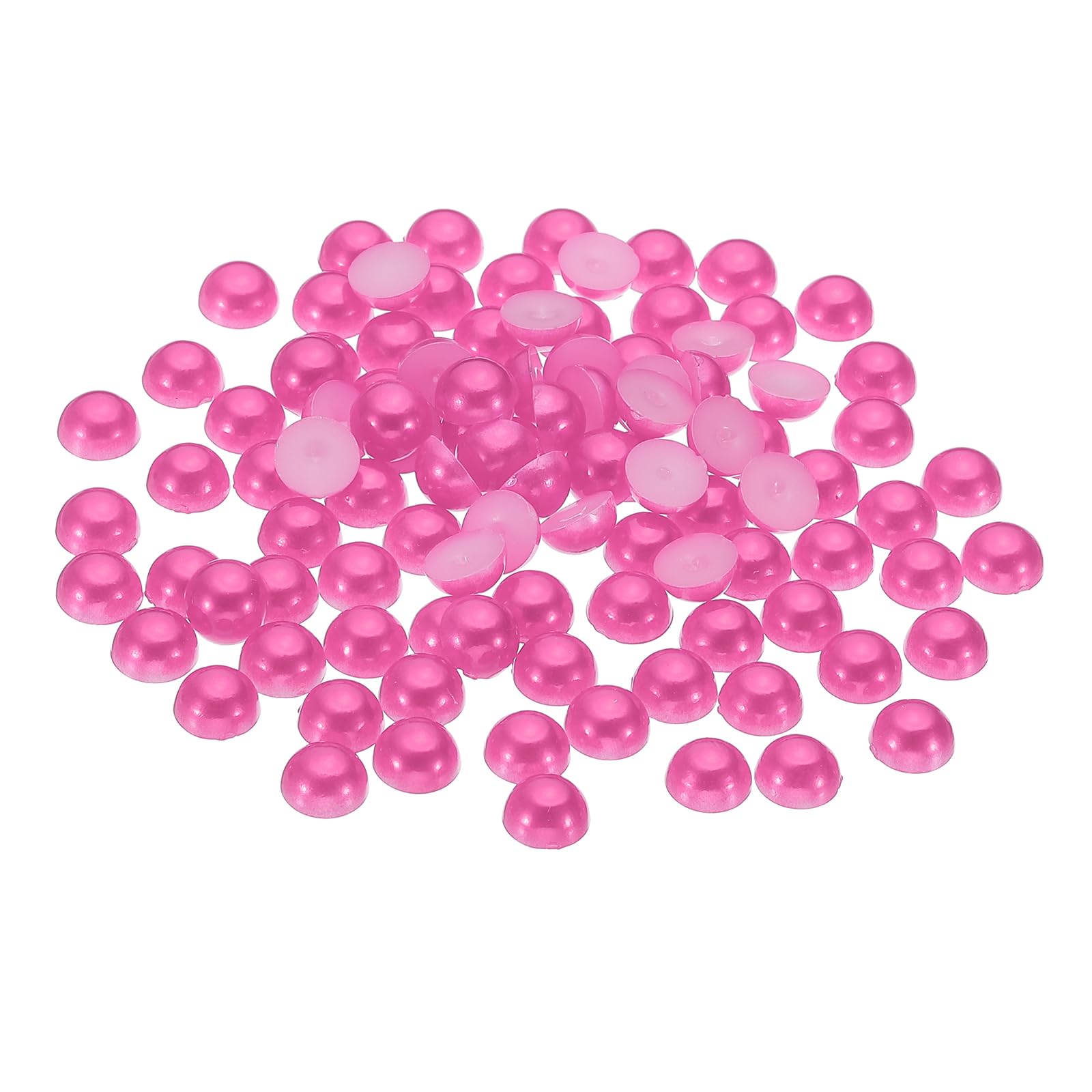 PATIKIL 600Pcs Flatback Pearls Beads for Crafting 8mm Half Round Resin Beads Flatback Pearls for Nail Charms Handmade Phone Case Embellishment