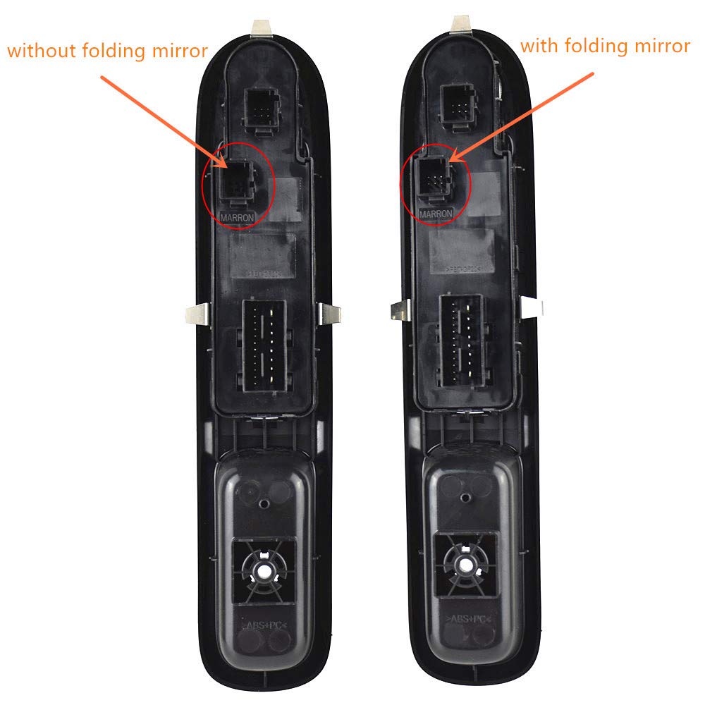 Interruptor maestro de espejo de ventana eléctrica de | Para Peugeot 3008 (2009-2015) Para Peugeot 5008 (2009-2016). N.º de referencia original: 96650620ZD