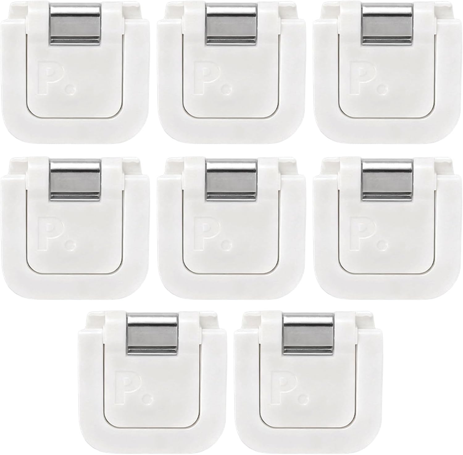 Adjustable Hem Clips for Pants and Sleeves -8 Pack No Slip Clothing Clips for Jeans, Dress Pants, and More - Instant Shortening Solution - Decorative and Practical (White)